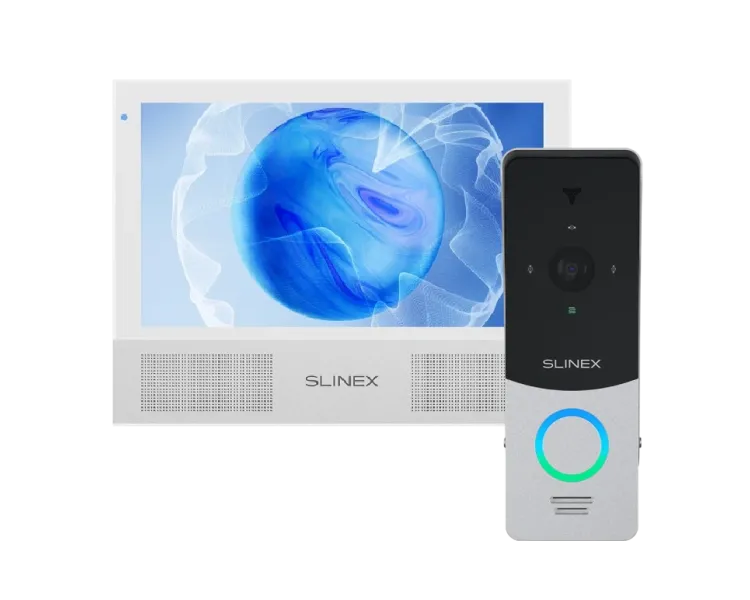 + панель виклику ML-20HD silver/ black Комплект відеодомофон Slinex Sonik 7 AI white
