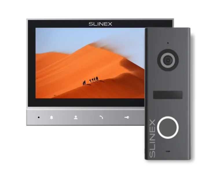 Slinex SK 7 Cloud (Slinex SK 7 Cloud grey + ML-17HD graphite) Комплект відеодомофон + панель виклику