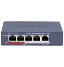 Hikvision DS-3E0105P-E/M(C) POE Комутатор 5 портів некерований