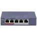 Hikvision DS-3E0105P-E/M(C) POE Комутатор 5 портів некерований