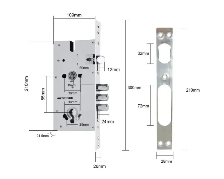 SEVEN LOCK 6085 Врізна частина