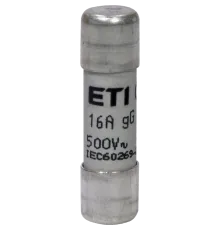 ЕТІ CH 10x38 gG 16A 500V Запобіжник