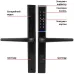 SEVEN LOCK SL-7763BF (72-92 мм) black Розумний замок (без врізної частини)