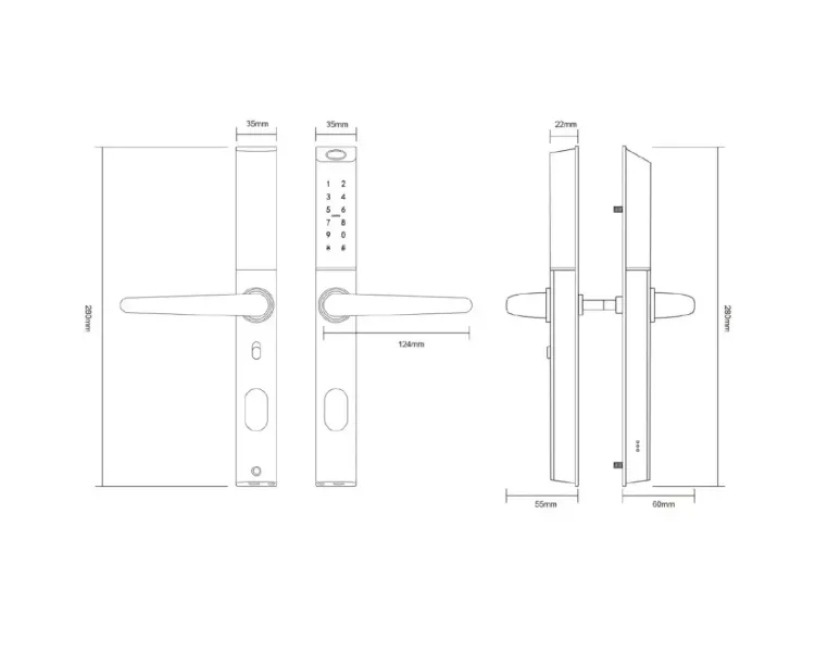 SEVEN LOCK SL-7763BF white Розумний дверний біометричний замок