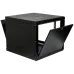 19" 9U 600x500x507мм акрилове скло чорна Шафа