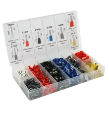 (E0508w-200, E7508g-200, E1008r-200, E1508bl-250, E2508b-250, E4009g-50, E6012y-25, E1012r-25) Набір клем/наконечників 1200шт