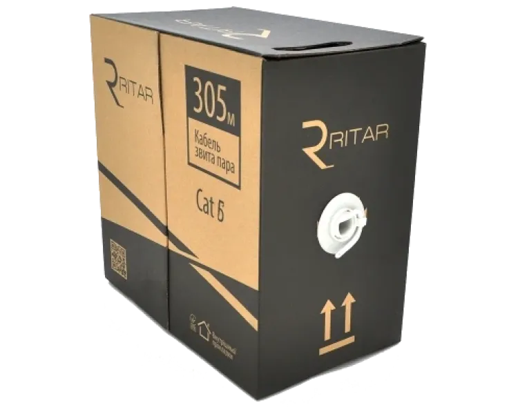 Ritar внутрішній КВПЕ FTP CU cat.6 (4*2*0.56) 4p (305м) Кабель