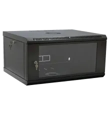 19" 4U 600x400x284мм акрилове скло, чорна Шафа