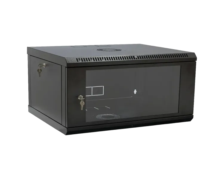 19" 4U 600x400x284мм акрилове скло, чорна Шафа