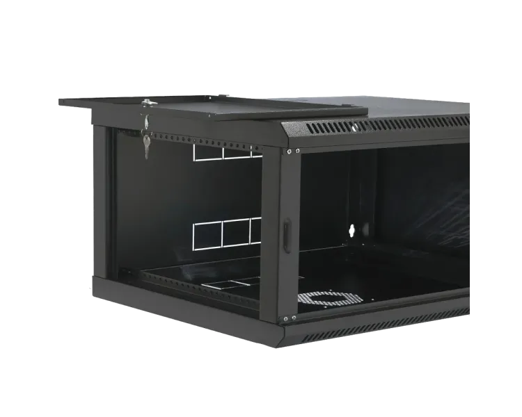 19" 4U 600x400x284мм акрилове скло, чорна Шафа