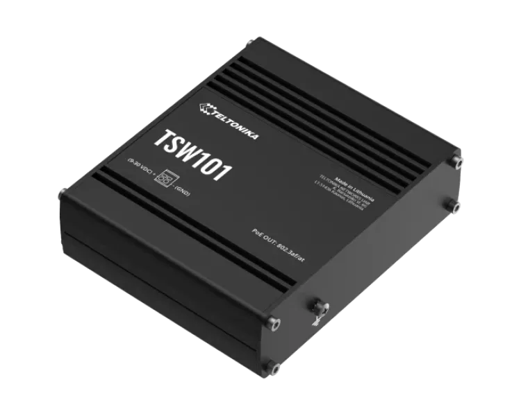 Teltonika TSW101 POE+ для використання в транспорті Комутатор 5 портів некерований