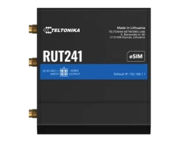 Teltonika RUT241 з 4G LTE, Wi-Fi, eSIM Промисловий стільниковий маршрутизатор
