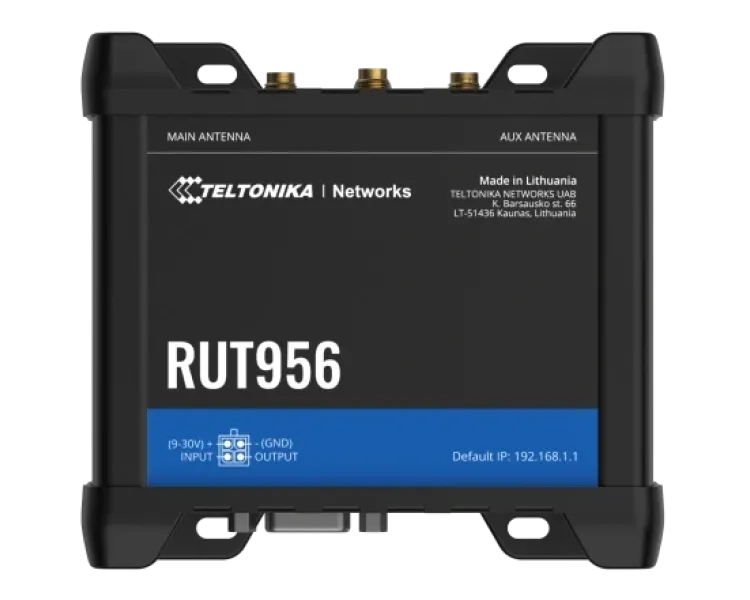 Teltonika RUT956 з 4G LTE, Wi-Fi, RS-232, RS-485 Промисловий стільниковий маршрутизатор