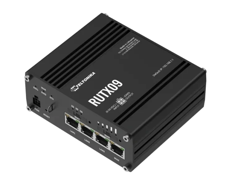 Teltonika RUTX09 IoT з 4G LTE, Wi-Fi Промисловий стільниковий маршрутизатор