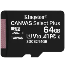 Kingston microSDXC 64GB (SDCS2/64GBSP) Карта пам'яті