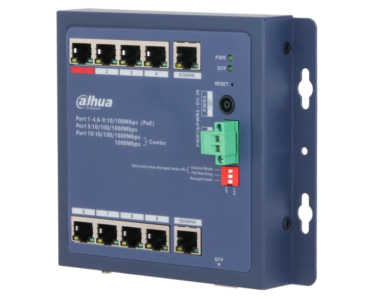Dahua DH-CHS4110-8ET-90-F PoE Комутатор 9 портів керований