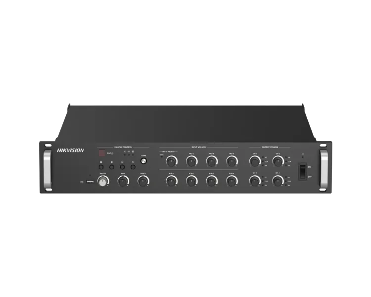 DS-QAZ1A1000G1-VB4 1000 Вт на 4 зони Мережевий підсилювач Hikvision