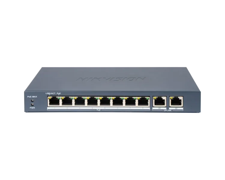 Hikvision DS-3E1310P-EI(B) PoE Комутатор 10 портів керований