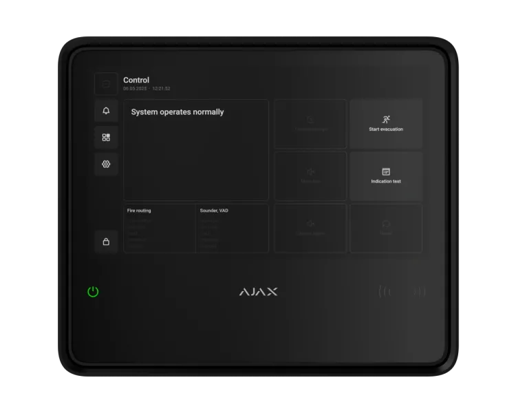 Ajax EN54 Fire Hub black Пожежна централь