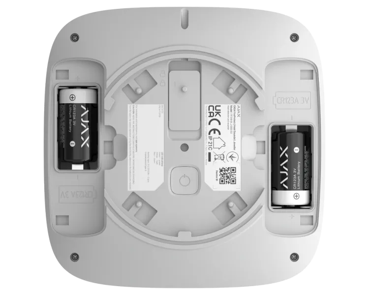 Ajax EN54 FireProtect (Heat/Sounder) white пожежний тепловий зі звуковим оповіщенням Сповіщувач