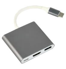 Cablexpert A-CM-HDMIF-02-SG USB-C на HDMI/USB 3.0/USB-C Адаптер-перехідник
