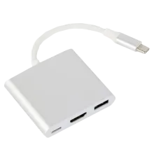Cablexpert A-CM-HDMIF-02-SV USB-C на HDMI/USB 3.0/USB-C Адаптер-перехідник