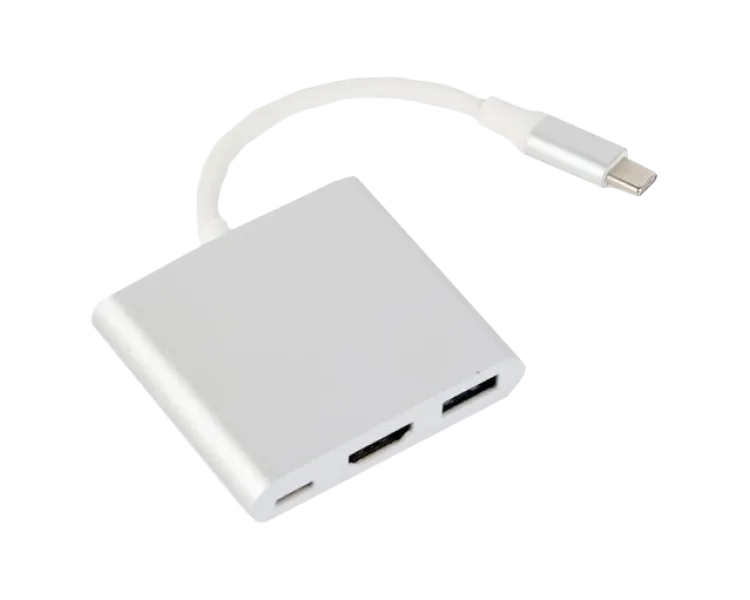 Cablexpert A-CM-HDMIF-02-SV USB-C на HDMI/USB 3.0/USB-C Адаптер-перехідник