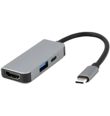 Cablexpert A-CM-COMBO3-02 USB-C 3-в-1 (USB/HDMI/PD) Док станція