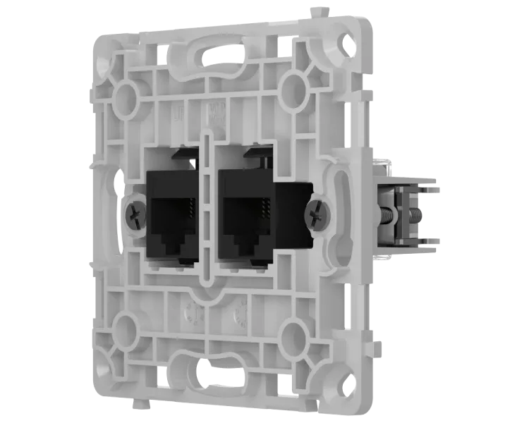 Ajax OutletCore (LAN) vertical black Механізм інтернет розетки