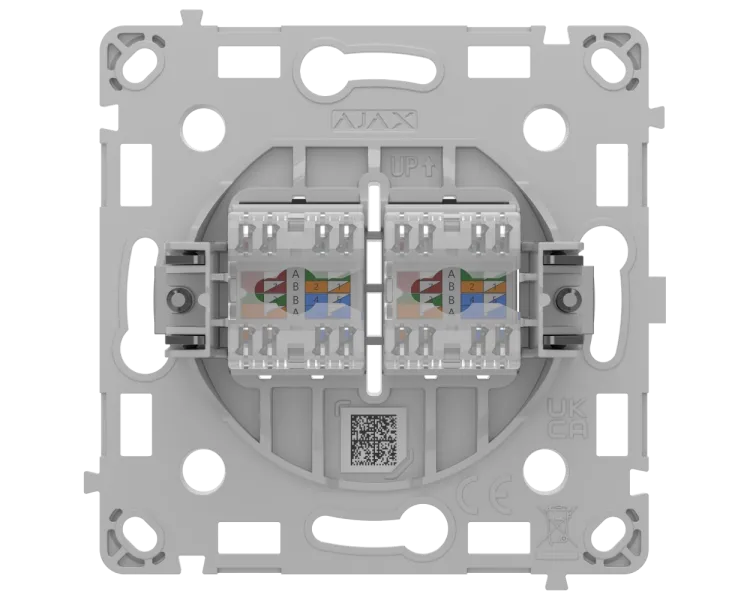 Ajax OutletCore (LAN) vertical black Механізм інтернет розетки