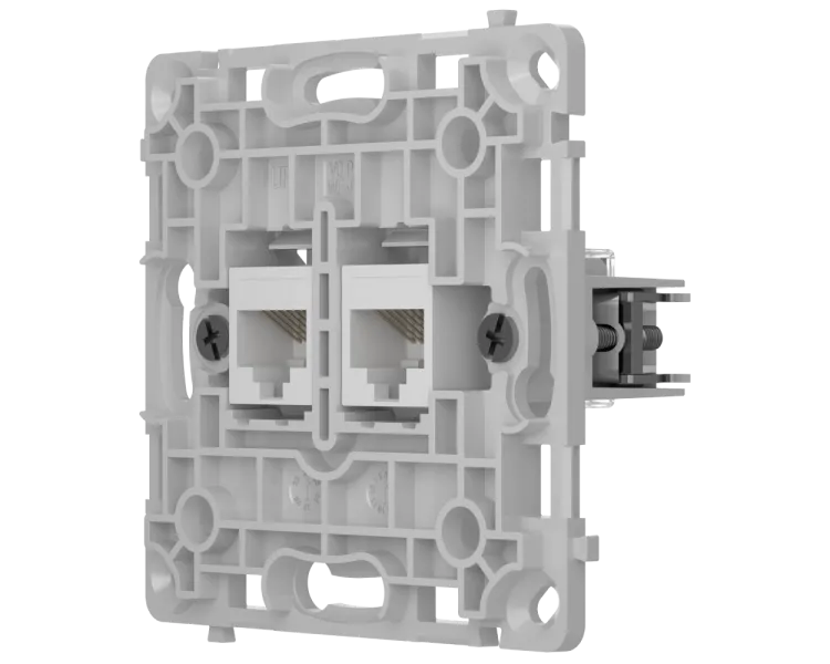 Ajax OutletCore (LAN) vertical white Механізм інтернет розетки