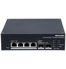 Hikvision DS-3T1506HP-EI-UPS PoE Комутатор 4 порти керований