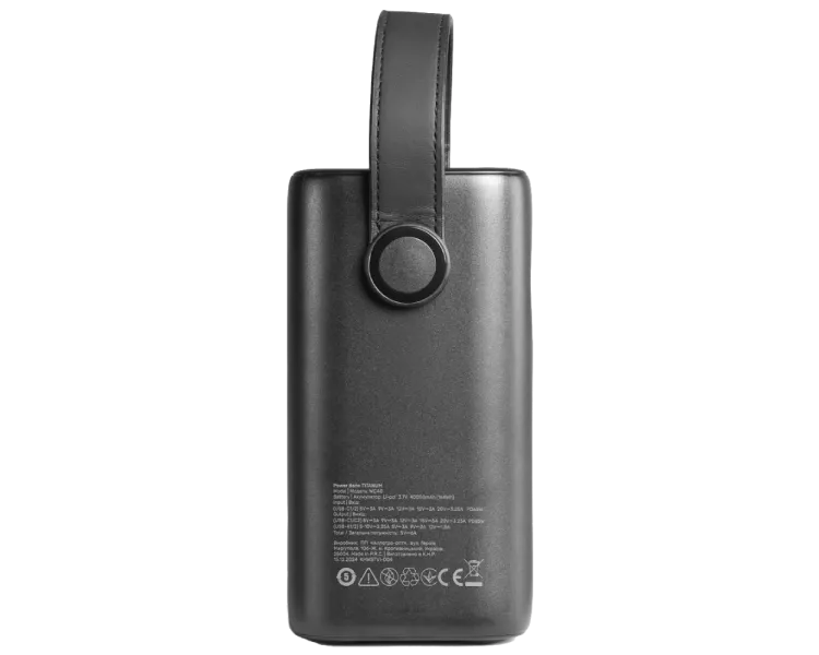 Videx TITANUM WC40 PD65W Black 40000mAh Повербанк