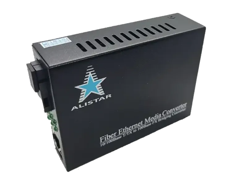 ALISTAR X3S 100M 10/100BASE-T RJ-45 - 100BASE-FX 1SM WDM SC 20KM TX1310/RX1550nm LFP Медіаконвертор