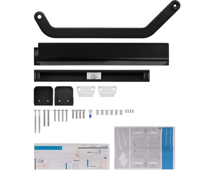 ASSA ABLOY DC630G-L BLACK SLD_ARM EN_6 150кг 1300мм LEFT для хвірток вертикальний Дотягувач накладний