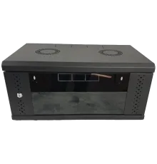 EServer 4U 600х350х284, скло, чорна Шафа