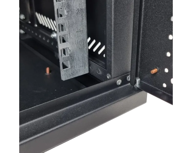 EServer 6U 600х500х370 скло, чорна Шафа