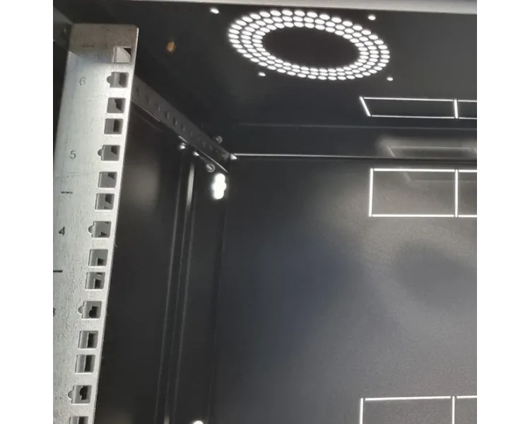 EServer 6U 600х500х370 скло, чорна Шафа