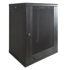 EServer 12U 600х600х637 скло, чорна Шафа