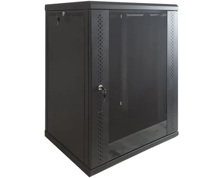 EServer 15U 600х500х773 скло, чорна Шафа