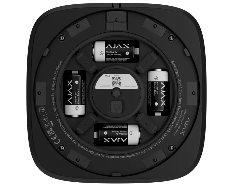 Ajax EN54 FireProtect (VAD) black пожежний світловий Cповіщувач