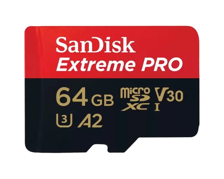 SanDisk microSD 64GB C10 UHS-I U3 Extreme Pro V30 + SD Карта пам'яті