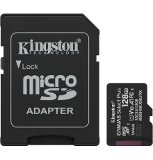 Kingston microSD 128GB C10 UHS-I A1 V10 R150MB/s + SD Карта пам'яті