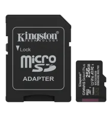 Kingston microSD 256GB C10 UHS-I A1 V10 R150MB/s + SD Карта пам'яті