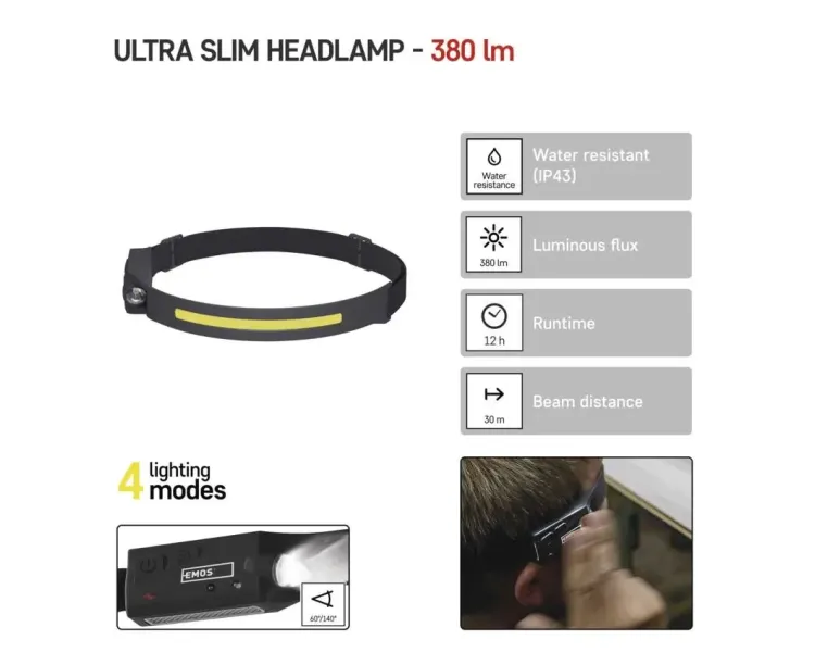 EMOS P3541 380лм Li-Pol 1200 мА•г Лiхтар LED