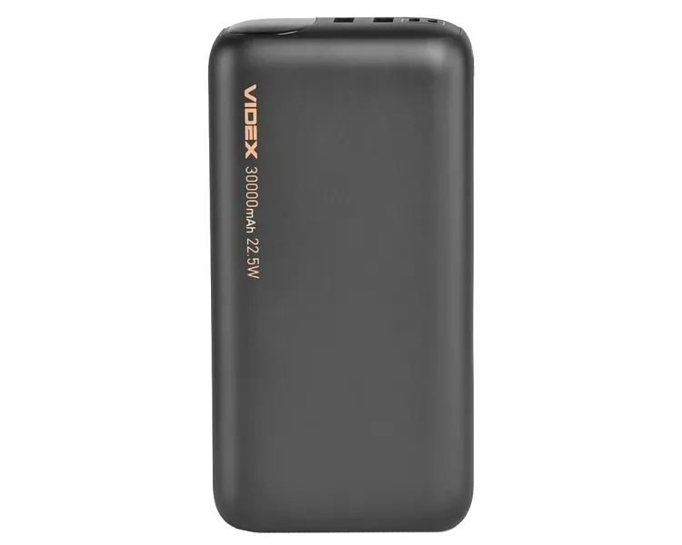 VIDEX VPB-297 22.5W Black 30000mAh Повербанк
