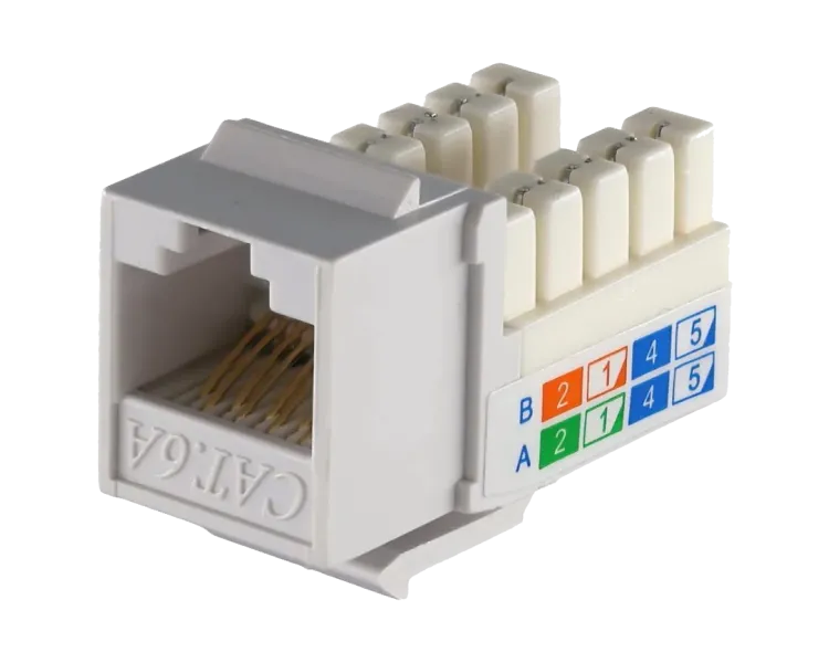 KeyStone RJ45 UTP, кат. 5e, 6, 6a, 110, Slim, W -16.6 мм Модуль