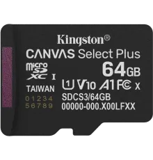Kingston microSD64GB C10 UHS-I A1 V10 R100MB/s Карта пам'яті