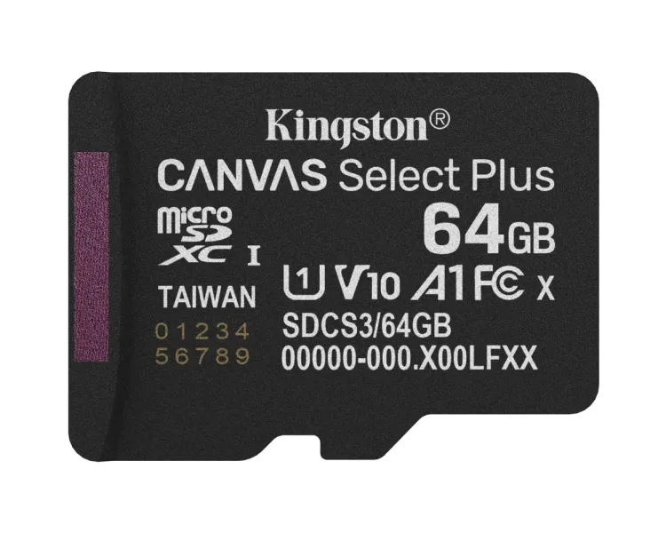 Kingston microSD64GB C10 UHS-I A1 V10 R100MB/s Карта пам'яті