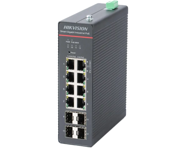 Hikvision DS-3T1512HP-SI-8P4FKIT(240W) Комутатор 8 портів керований